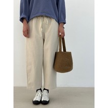 (네츄럴팬츠)lj 깔끔한 랜드 슬랙스 간절기바지 여유배기pt 데일리 미시룩 네츄럴스타일
