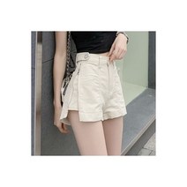 유행 여성 청바지 반바지 여름 하이웨이스트 여자 흰색 짧은 카키색 넓은 다리 캐주얼 데님