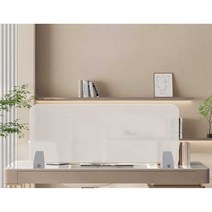 독서실칸막이 책상 파티션 유리 아크릴 사무실, 600x300mm(H) 젖빛  + 플랫 클립