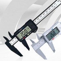 디지털 버니어 캘리퍼스 두께 측정 공구 전자 노기스 내측 외측 깊이 측정, ABS디지털캘리퍼스 실버, ABS디지털캘리퍼스 실버