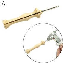 대바늘 숏팁 모사용 코바늘 뜨개질 뜨개용품 뜨개질바늘 세트 자수 펀치 스레 펜 사이드 슬릿 바느질 액세서리 DIY 나무 손잡이 직조 도구 공예 1 개, 01 A