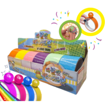 테이프 볼 6색 세트 테이프 볼 만들기 끈끈이 끈적공 찐득공 아트키덜트 토이 장난감, 6CM 6색세트