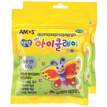 아모스 탱탱 아이클레이 파우치 2500, 형광연두, 2개