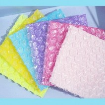 레인몰 하트 뽁뽁이 에어캡 포카 포장 선물 10x10cm 1세트5매, 선택:소-옐로우, 단품