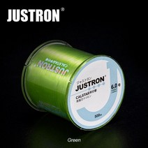 500m 초강력 나일론 낚싯줄 모노필라멘트 낚시줄 일본산 2-35LB 잉어 낚싯줄 플루오로카본 라인 저스트론, 4.0-7.2kg, Green