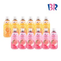 배스킨라빈스 레인보우 샤베트 워터 500ml x 6개+피치 요거트 6개, 12개