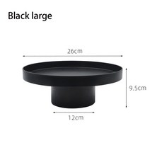 우드트레이 반달트레이 가벼운쟁반 라운드 블랙 화이트 장식 트레이 보관 정리함 ABS 트레이 과일 향수 화장품 홈 플레이트 플레이트120064, Black large, Black large