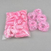 50/100PCS 일회용 투명 플라스틱 귀 보호기 모자 방수 목욕 샤워 살롱 귀마개 머리 염색 스타일링 도구, 100pc 핑크, 100개