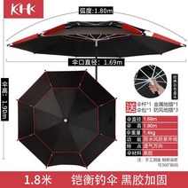 대낚시 흘림낚시 큰우산 파라솔 만방향 2단 여름 우산야외, T08-1.8 쌀 이중층 버클 썬텐지 라이젤