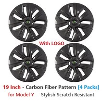 19인치 휠 테슬라 모델 Y 3 허브 캡 성능 교체 휠 캡 19/18/20 인치 자동차 풀 커버 액세서리 2022 4 개, 08 19Inch-4PCS-CFP