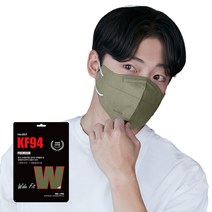 새부리형 KF94 50매 와이드 대형 메디케이알 컬러 황사마스크, 대형 샤인카키(50매)(5매입)