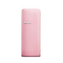 코스텔 281L 모던 레트로 미니 냉장고 CRS281HAPK 핑크
