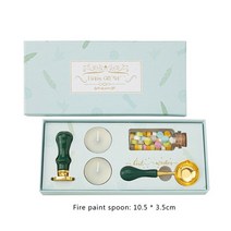 macaron retro fire paint seal gift box for Valentine 봉투 초대장 씰링 스탬프 공예 웨딩 포장 diy 장식, c