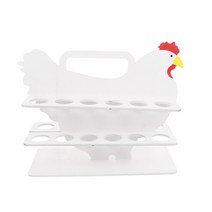 에그 랙 달걀 거치대 에그트레이 홀더 12구 달걀 보관함, 화이트