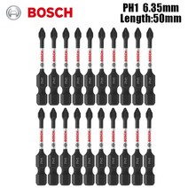 정밀하고 파워풀한 전동 드릴 보쉬 필립스 1 임팩트 터프 스크루드라이빙 비트 ph1 50mm 비트 강력한 임팩트 드라이버 정밀 엔지니어링 팁, 20개