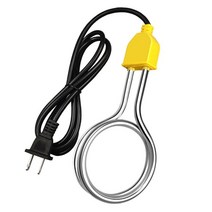 히터봉 돼지꼬리히터 물데우는기계 휴대용 600w1500w 전기 침수 보일러 스테인레스 스틸 난방 풀 탱크 1m, 03 US-1200W-1m