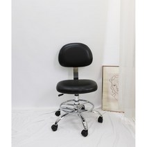 [크린룸의자 SAC-102] Black 블랙 제전의자 클린룸 반도체의자 크린룸의자 정전기방지 실험실의자 이에스디마트, 도전성바퀴, 1개