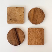[소품톡톡] 우드받침대 나무컵받침 우드코스터 우드인테리어 카페소품, 우드 받침대 브라운