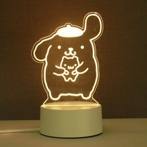 산리오 무드등 Kawaii LED 3D 스테레오 나이트 라이트 Sanrios Cinnamoroll 마이 멜로디 Kuromi 귀여운 인형 3 색 침실 야간 조명 장난감 선물, [38] bdg