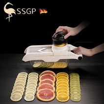 독일 SSGP 레몬 슬라이서 과일 야채 오렌지 오이 얇은 슬라이스 얇기 두께 조절 커터기 5단 강판 조절, ONE, 5단 조절 슬라이서