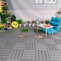 FANSYLI 야외 접합 바닥 실내 및 야외 친환경 플라스틱 나무 복합 바닥 부식 방지 생태 20 8D, 스트레이트 그레이