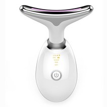 얼굴 바디 마사지기 LED 광자 주름 방지 목 미용 기기 노화 마사지기 3 색 피부 타이트한 이중턱 제거, 03 Type C- White