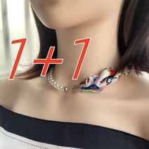 urkoteer 1+1 명주스카프 목걸이 춘추여성 목도리 마그네틱 단추 스카프 w666