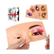 Deciniee Makeup Practice FaceSilicone Training Face with Lash BrushTweezers and EyelashReusable Real, Nature