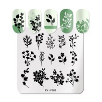 PICT You Nail Stamping Plates 레터 라인 디자인 스탬핑 템플릿 네일 디자인 스테인레스 스틸 네일 아트 이미지 플레이트, PY-F006_39