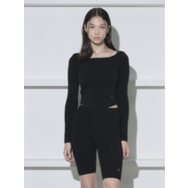 샐러드볼즈 SCOOP NECK TOP BLACK