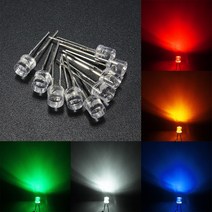 아두이노 LED(5파이 5mm 울트라 블라이트 전방평면 발광다이오드 Ultra Blight Flat Top LED) - 10개 묶음 0.1%의 비밀, 자주색