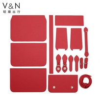 샤첼백 가죽 가방 공예 DIY 공방 체험 원데이클래스 만들기 키트 여사친 딸 생일 선물, 단일사이즈, 레드 라지