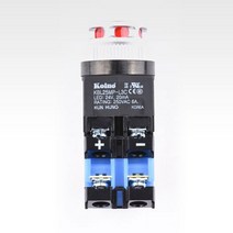 건흥전기 KOINO 조광형 누름버튼 스위치 25Φ KBL25MP-3C-11 DC24V, 적색, 전구