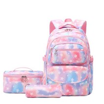 여성백팩 3 개/대 학교 가방 어린이 방수 키즈 Bookbag 연필 케이스 Mochila Infantil 도시락