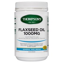 톰슨스 젤프리 플랙씨드 오일 400정 Thompsons Gel-Free Flaxseed Oil 1000mg 400 Capsules