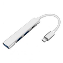 아이맥호환 USB C 악세사리 ​usb c 허브 usb 3.0 허브 유형 c usb 스플리터 usb c 멀티 포트 도크 어댑터 mac book pro air imac pc, 실버타입