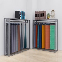 커튼 원단행거 샘플 견본걸이 진열대 매장 전시 진열, 블랙 나무 보드 100x25x125cm