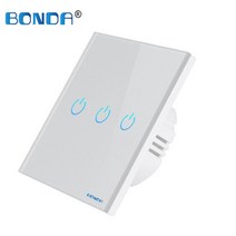 iot스위치 라이트 터치 스위치 센서 EU 표준 강화 크리스탈 유리 패널 4 가지 색상 전원 1 2 3 구 웨이 2/3 V 벽 램프 On Off, CHINA