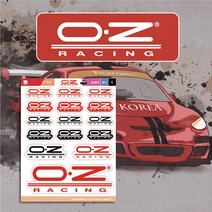 오즈(OZ) 로고 스티커 오즈 레이싱 휠 랠리 오프로드 튜닝 머플러 휀다 본넷 후드 차량용 포인트 투어링 캠핑, 5번 소형랩핑, 1개