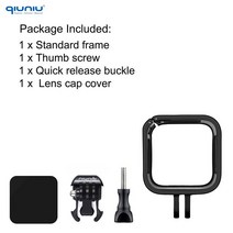 무료 배송QIUNIU-GoPro Hero 5 4 세션용 프레임 마운트 하우징 케이스 고프로 카메라 렌즈 캡 커버 보호, 02 frame cap