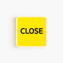 모두의팩토리 옐로우 배경 미니 도어사인 7x7cm 72종, 50.CLOSE
