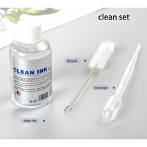 만년필 잉크 세트투명 만년필 유리 딥 펜 클린 잉크 50ml 클린닝 유체, 클린 세트