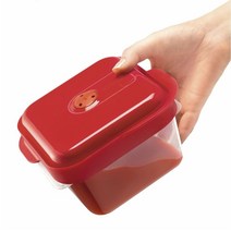 테팔 써모실 플라스틱 컨테이너 밀폐용기 레드 + 클리어, 1개