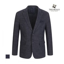[TREMOLO] 남성 블루 마시모 울혼방 멜란지 자켓__TRBFUUF8226