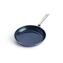 정품 블루 다이아몬드 조리기구 주입 세라믹 붙지 않는 8인치 프라이팬 프라이팬 인덕션 PFAS 없음 식기세척기 사용 가능 오븐, Blue, 9.5