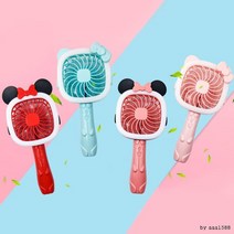톰과제리 LED핸디선풍기 휴대용선풍기 미니 휴대용 캐, LED제리 핸디선풍기-핑크