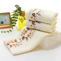 DFMEI.면 수건. 타월.Towel--순면 선물세트 고양 선물타올 미피토끼 선물세트 가공, 옐로우, 74*34