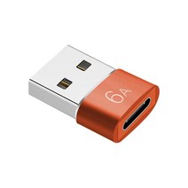 가전제품 전자기기 Uvo오이 6A 고속 충전 USB 3.0-타입 C 어댑터 A Male To Type Female OTG 컨버터 샤오미 삼성 호환 맥북 아이폰 지원, [03] orange