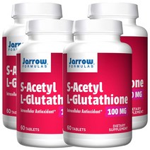 Jarrow Formulas 자로우 S Acetyl 100mg S 아세틸 L 엘 글루타치온 영양제 60정 4병, 105