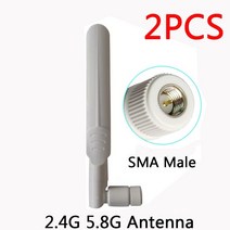 Wifi IOT PBX 2.4 GHz 5.8Ghz 안테나 8dBi RP-SMA 커넥터 듀얼 밴드 공중 SMA 여성 무선 라우터 ghz 5.8, 05 2PCS M